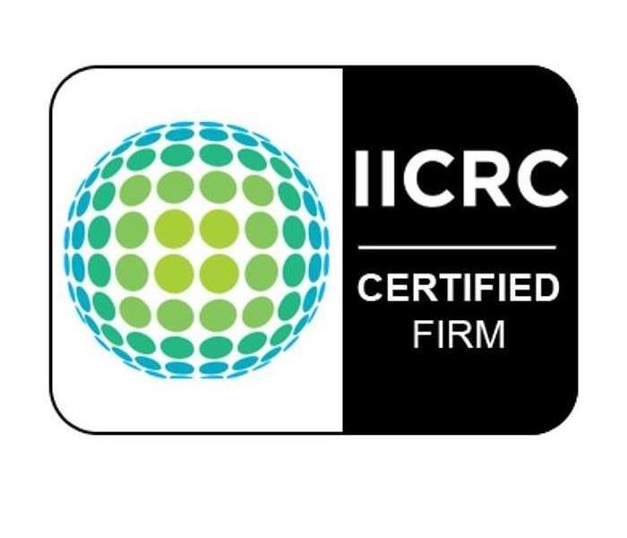 IICRC Logo with the words "certified firm"
